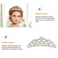 thumbnail image 2 of KAKOWELY Corona de perlas para boda, hermoso tocado de novia, accesorio para el cabello de fiesta de moda, 2 of 5