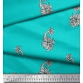 thumbnail image 2 of Soimoi Georgette Viscose Fabric Floral Block Printed Fabric 1 Yard 42 Inch Wide, 2 of 3