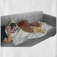 thumbnail image 6 of Animal Soft Flannel Fleece Throw Blanket, Hand Painted Illustration with Hedgehog with Flowers in Watercolors, Cozy Plush for Indoor and Outdoor Use, 70" x 90", Multicolor, by Ambesonne, 6 of 6
