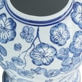 thumbnail image 5 of Modern Ceramic Ginger Jar Vase with Lid - Decorative Vase for Living Room Decor or Bedroom Styling - Elegant Table Accent for Home Decor, Room, Office, or House Display - 15", Blue and White, 5 of 6