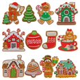 thumbnail image 1 of Juego de parches termoadhesivos navideños HWQVA, 12 piezas bordados, 1 of 6