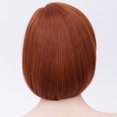 thumbnail image 3 of BERON Dark Orange Women Girls Short Bob Straight Wig Heat Resistant Synthetic Wigs for Halloween Cosplay Anime Costume Party Included Eye Mask, 3 of 5