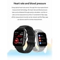 thumbnail image 5 of The Avoben smart fitness watch features a heart rate monitor, a 1.85-inch touchscreen, an activity tracker, a weather display, and a pedometer. It's a unisex smartwatch (Black)., 5 of 14