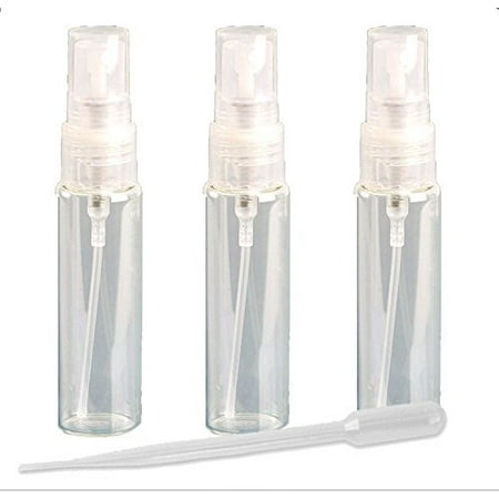 Murano Glass Perfume Bottle (Grand Parfums Empty 10ml Glass Fine Mist Atomizer Bottles Refillable Perfume Cologne Decant Spray Bottles (Set of)