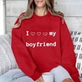 thumbnail image 2 of Amzcrzy Chandails pour Femmes Imprimé Mode Rouge Chandails Valentines Day Décontractés Manches Longues Col Rond Cadeaux Valentines Tops Valentines Day pour Femmes, 2 of 7