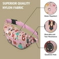 thumbnail image 5 of Fanny Pack Pink Christmas Nutcracker Pattern Waist Pack Bag,Running Cross Bag,Waterproof Large Fanny Packs for Women Men for Travel Running Hiking Cycling, 5 of 6