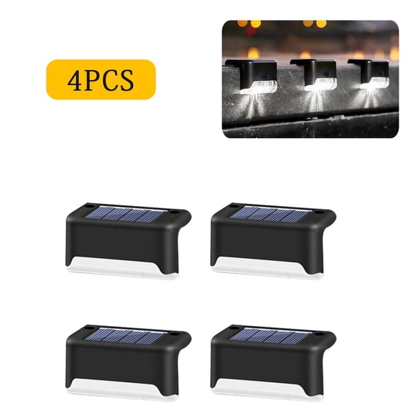 Luces LED solares para exteriores, lámpara de cubierta para jardín, escaleras, impermeable, decoración de Patio y jardín, 4/8/12/16 piezas