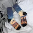 thumbnail image 5 of Vsdgher Western Desert Cloud Cowboy Crew Socks for Men & Women, Breathable Casual Athletic Ankle Socks, 5 of 6