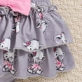 thumbnail image 5 of PEASKJP 2 Piece Sets for Girl Girl's 2 Piece Outfits Top and Floral Print Shorts Set,Size 0-3 Months, 5 of 7