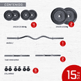thumbnail image 2 of Kit de Pesas y Mancuernas, Barra Z 90cm (20 Kg) - Energym, 2 of 5