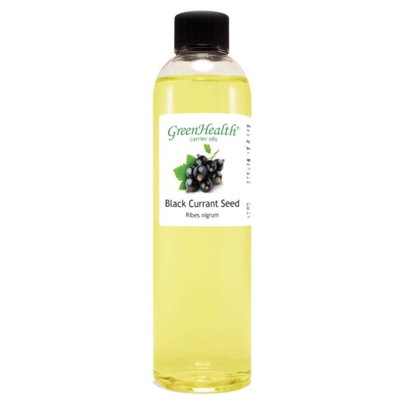 GreenHealth Black Currant Seed Carrier Oil 8 fl oz Clear Plastic Bottle with Cap