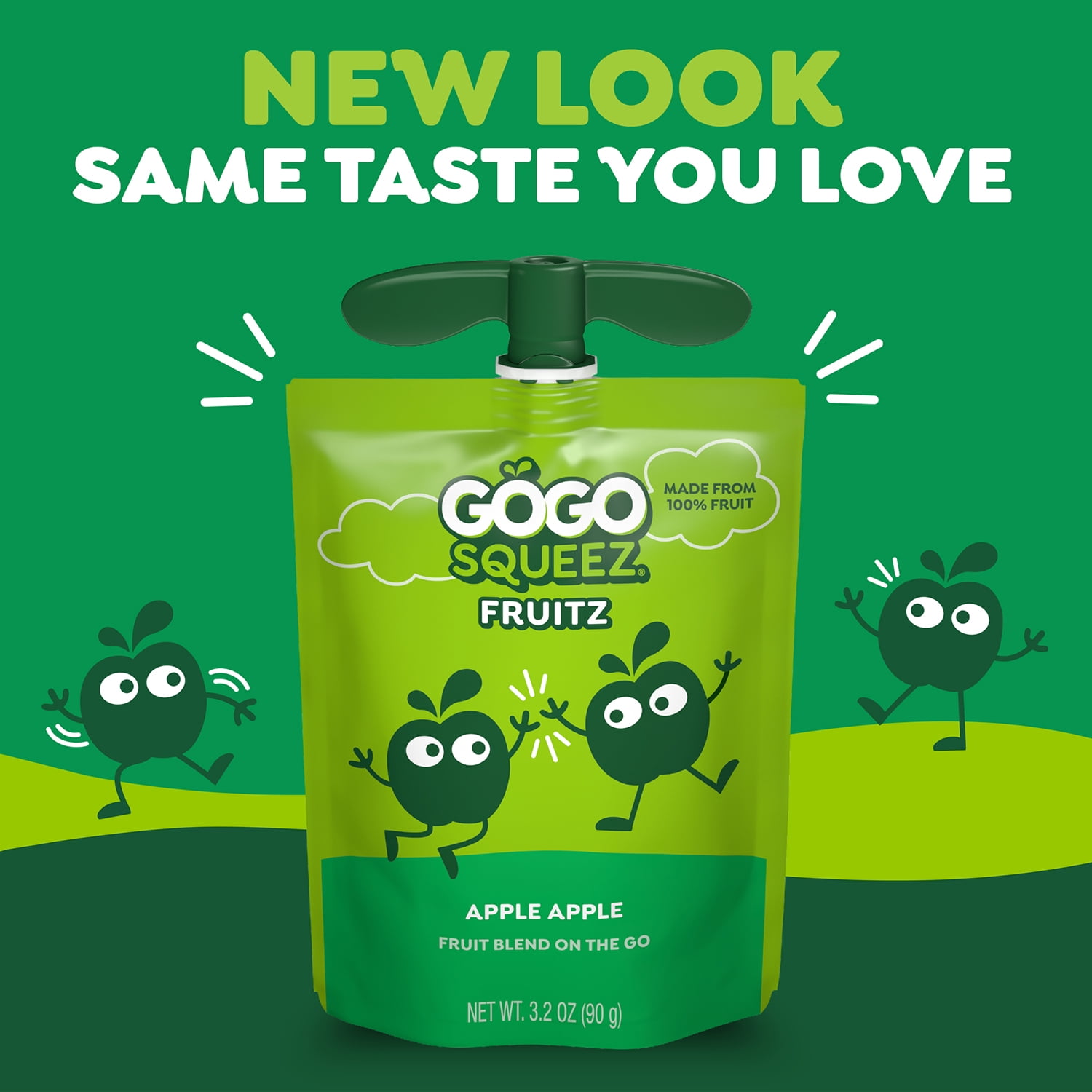 GoGo squeeZ No Sugar Added Apple & Gimme 5 Applesauce & Fruit Puree Variety, 3.2 oz (10 Pack)