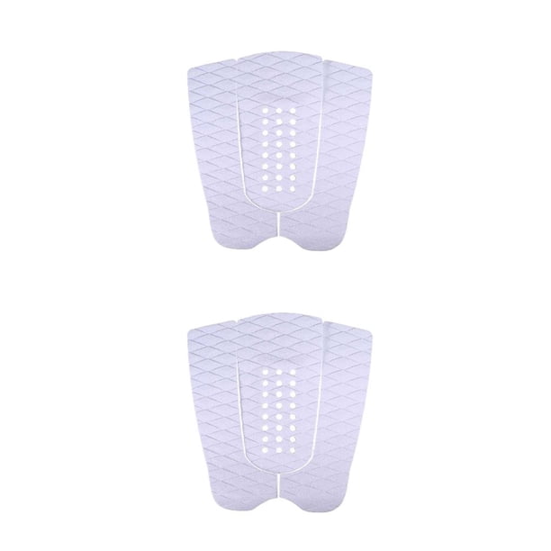 Wosthever Pad Tabla de surf Tracción Estable Agujeros redondos Almohadillas Antideslizante Cubierta resistente a la corrosión Deportes Blanco 2piezas