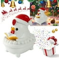 thumbnail image 2 of Christmas Hat Chicken Bathroom Bubble Night Light Cute Christmas Chicken3D Reading Book Lamp Resin Decor for Readers, Bedroom Study Room Home Decor Christmas Decorations Gifts, 2 of 9