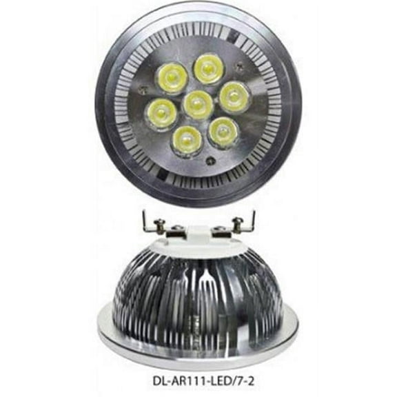 Dabmar Lighting DL-AR111-LED-7-2-64K 14W 7 LEDs Screw Terminal Base Lamps - 12V 64K, Super Bright White - 2.50 x 4.36 x 4.36 in.