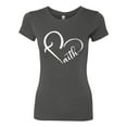 thumbnail image 2 of Wild Bobby Heart Made Of Faith Inspirational/Christian Women Slim Fit Junior Tee, Dark Grey, Large, 2 of 5