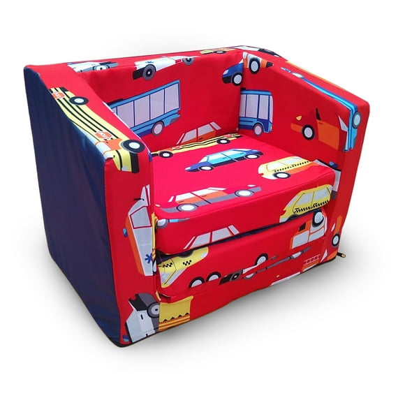 Converticama Infantil De Espuma De Poliuretano Niño/niña La Fabrica de Espuma Coches Rojo