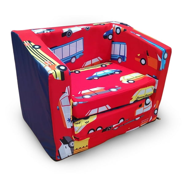Converticama Infantil De Espuma De Poliuretano Niño/niña La Fabrica de Espuma Coches Rojo