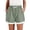BKL40-Army Green, variant on Linen Shorts For Women Lace Trim Elastic High Waisted Drawstring Shorts Summer Casual Loose Boho Vacation Beach Lounge Shorts Pink M
