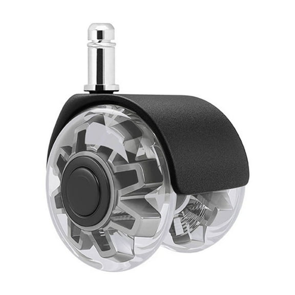 Universal Fit Caster Wheels, Office Chair Wheels Replacement, Quiet Rolling for All Floors, Heavy-duty Construction, Tool-free Installation, Set of 5