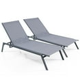 thumbnail image 2 of Gymax 2PCS Patio 6-Position Adjustable Lounge Chair Outdoor Reclining Chair Poolside, 2 of 10