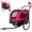Black+Red+Steel, variant on HMYG 2-in-1 Bike Trailer Pet Stroller for Dogs up to 110lbs–Foldable Pet Carrier Cart with Front Caster 20''Quick Release Air-Filled Wheels,Breathable Mesh and PVC Rain Cover,Gray