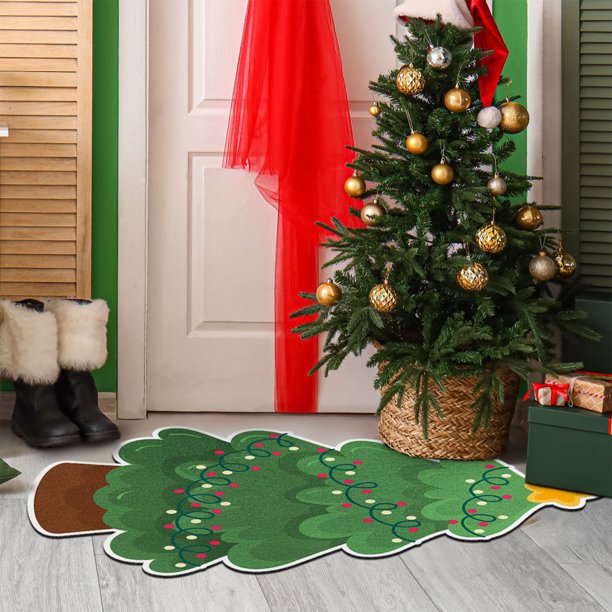 onlyliua para Interior/Exterior Alfombrilla Navideña Antideslizante para Ducha Del Hogar, Alfombrilla de Suelo Ventosa Anticaída, Alfombrilla de Masaje para Pies para Baño