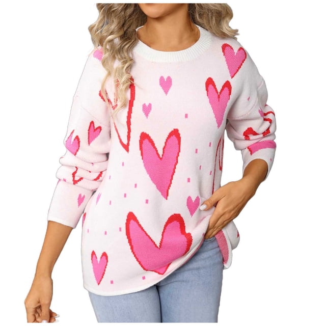Chandails Longs pour Femmes Haut Mode : Chandail à Manches Longues pour Femmes avec Encolure Ronde, Chandails à Enfiler pour Femmes