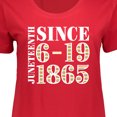 thumbnail image 3 of Inktastic Juneteenth Since 6-19-1865 Women's Plus Size T-Shirt, 3 of 4