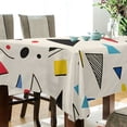 thumbnail image 5 of Yayeee Tablecloths 60" x 108" Rectangle Wrinkle Resistant Party Table Cover, Retro Triangles, 5 of 8