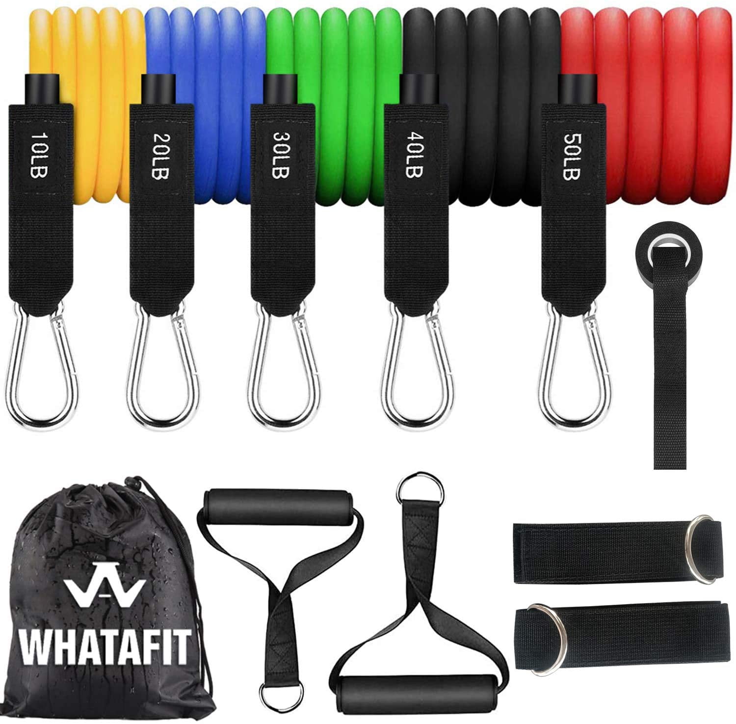11pcs/Set Resistance Bands With Handles Door Anchor Ankle Strap Yoga Hot Sall !! 