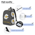 thumbnail image 3 of Rocae Keep Life Simple Daisy Flower for Durable Canvas Backpack Leisure Large Bag Travel Rucksack Multi-function Backpack Small, 3 of 8