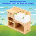 thumbnail image 4 of Miniature Sink, Mini Dollhouse Miniature Kitchen Cabinet, For Shooting Props Kids Pretend Toy Sink, 4 of 8