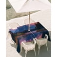thumbnail image 3 of 54x80 Inch Outdoor Tablecloth with Umbrella Hole Zipper Rectangle Purple Mountain Rectangular Tablecloths Outside Waterproof Modern Art Forest Patio Table Cloth Cover for Picnic Party, 3 of 8