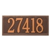 Personalized Whitehall Products Double Border1-Line Estate Wall Plaque in Antique Copper