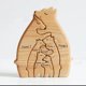 thumbnail image 3 of Personalized Wooden Bear Family Puzzle with 2-6 Name Animal Figurines Wooden Sculpture Christmas Birthday Gifts Art Puzzle Decor (3 Names), 3 of 5