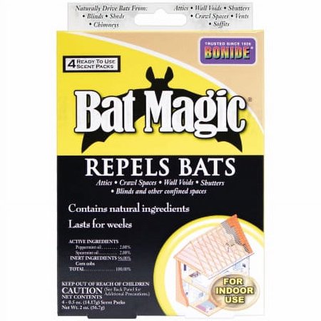 Bat Magic 4 Pack Bat Repellent Safely Repels Bats From Attics Shed, Each