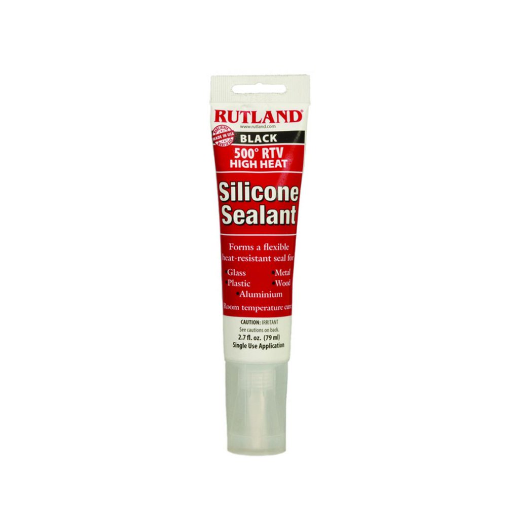 Rutland High Heat Silicone Sealant 500 Deg. F Black Squeezable Tube 2.7