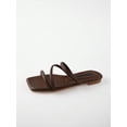 thumbnail image 7 of Women Comfortable Multi Strap Flat Sandals  Elegant Coffee Brown Slide Sandals, 7 of 7