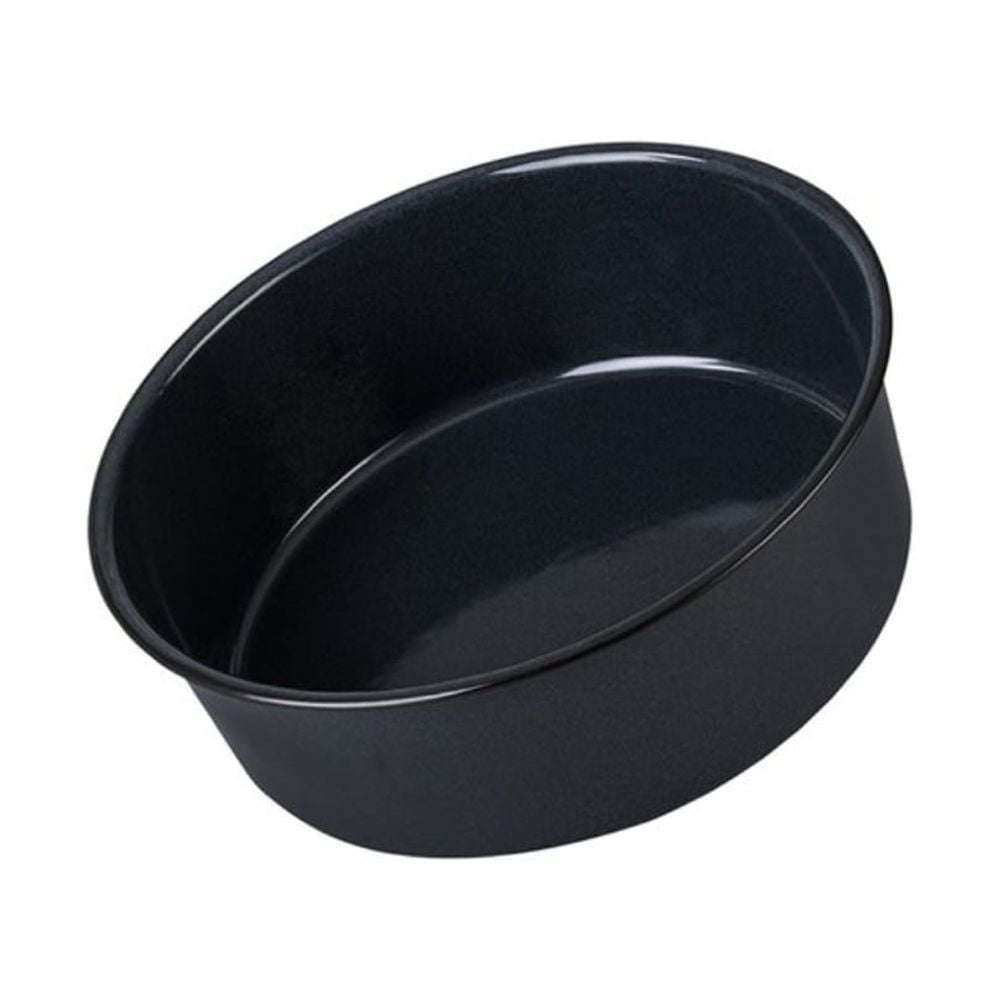 (2 pack) Cinsa 10in Enamel Cake Pan, Gray