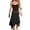 Black, variant on Womens Two-Piece Skirt Sets: Sleeveless Halter Top with Flowy Maxi Skirt for All Seasons Red S