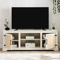 thumbnail image 2 of Tv Stand With , 2 Storage Shelves & Door Cabinets, White, 65"w X 15.15"d 23.45"h, Fits Up To 70" Tvs Console Table For 70-inch Tvs, Design, Cabinets, 2 of 6