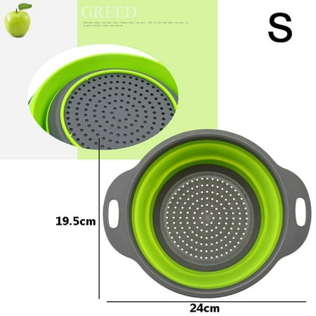 

New Silicone Folding Drain Bast Fruit Vegetable Wash Colander Foldable Strainer Bast Accessories Kitchen Gadget Storage Tool