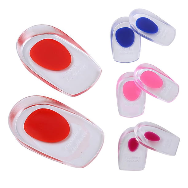 Anti-Caída Heel Stick Soft Gel Shoe Lift Plantilla Creativa Gel Heel Pads Curved Elevator Shoe Pads Silicone Shoe Pads Soporte 4 Pares seitruly AF001084-01