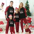 thumbnail image 2 of Pijamas familiares a juego de Navidad, diseño exclusivo de Chillin con My 3 Snowmies, conjunto de pijamas negros, 2 of 3