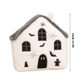 thumbnail image 3 of geerera Halloween Pillow, Cute Spooky House Shaped Stuffed Throw Cushion with Ghost Embroidery, 3 of 9