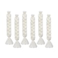 thumbnail image 3 of Barba de gnomo de tela sintética, 3 pares de trenzas, suministros para disfraces, manualidades, juguete de nariz de gnomo blanco, 3 of 3
