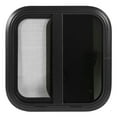 thumbnail image 1 of Rounded Sliding RV with Black Aluminum Alloy Frame, 600x600mm Resistant, Removable Screen for , Trailer, 1 of 7