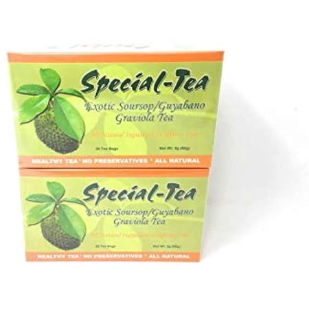 Special Tea Exotic Soursop/Guyabano/Graviola Tea, 30 Tea Bag/Box, (Pack Of 2) For A Total Of 60 Tea Bags