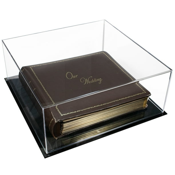 Better Display Cases Clear Acrylic Photo Album Display Case with Black